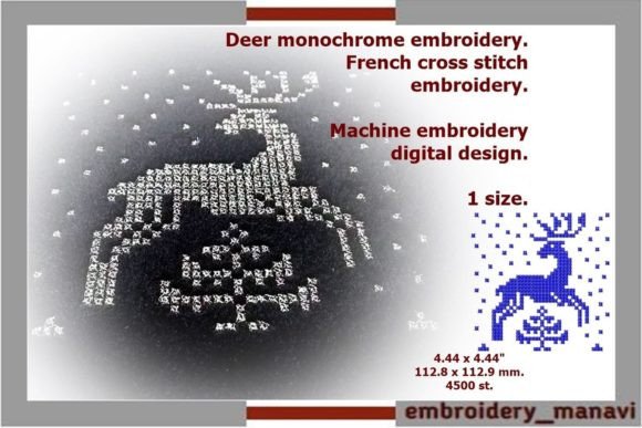 Deer French Cross Stitch Review for Boutique Apparel