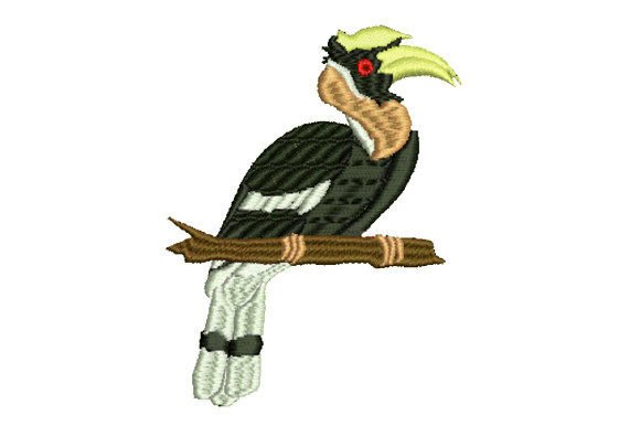 Hornbill Perched on a Branch