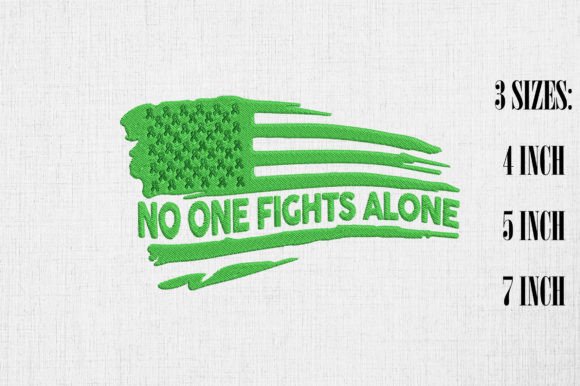 Mental Health Awareness USA Flag Embroidery Design Review