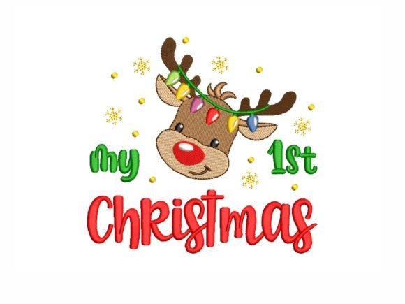 My First Christmas Deer Embroidery Design Review