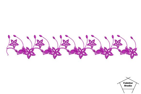 Pistils: An Abstract Floral Border for Craft Fair Embroidery