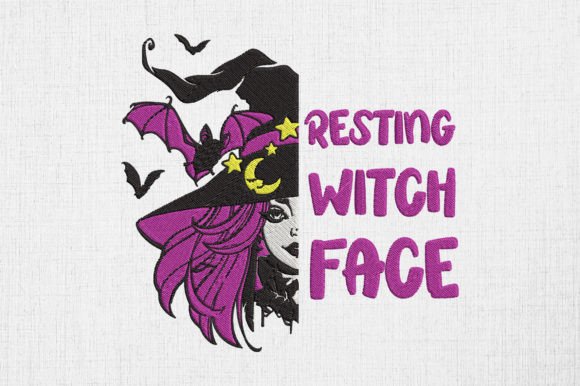 Resting Witch Face Embroidery Design Review