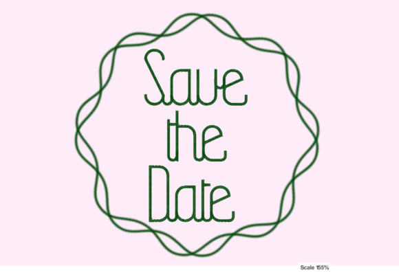 Save the Date with Waving Frame: A Designer’s Embroidery Review