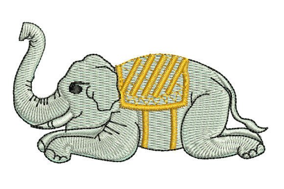 White Elephant Lying Down Embroidery Review